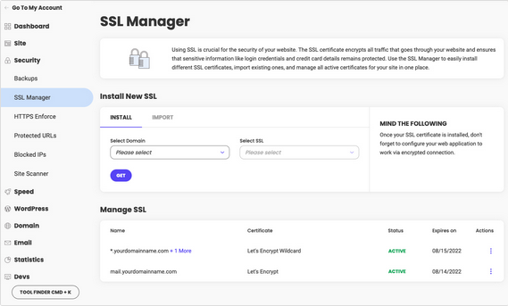 Bluehost vs SiteGround: SiteGround SSL