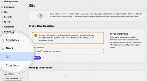 Bluehost vs SiteGround: SiteGround GIT Integration